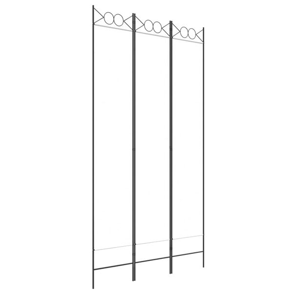 vidaXL Divisorio a 3 Pannelli bianco 120x220 cm in Tessuto