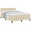 vidaXL Letto a molle con cuscino Crema 140 x 190 cm Tessuto