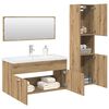 vidaXL Set Mobili da Bagno 4 pz Rovere Artigianale Legno Multistrato
