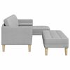 vidaXL Set di divani con cuscino 2 pcs Grigio Nuvola Poliestere