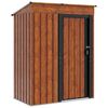 vidaXL Casette da giardino Marrone 137 x 81 x 180 cm Metallo