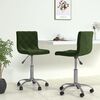 vidaXL Sedie da Pranzo Girevoli 2 pz Verde Scuro in Velluto