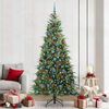 vidaXL Albero di Natale Artificiale con Rami Pieghevoli Verde 240 cm