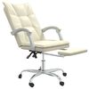 vidaXL Poltrona da Ufficio Reclinabile Crema in Similpelle