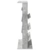 vidaXL Scaffale per riviste Grigio cemento 70 x 41 x 126 cm