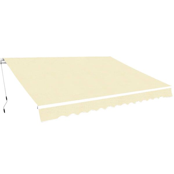 vidaXL Tenda da Sole Pieghevole Manuale 400 cm Crema