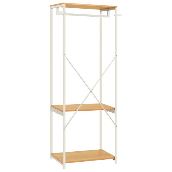 vidaXL Armadio Bianco e Rovere 60x40x167cm Metallo e Legno Multistrato