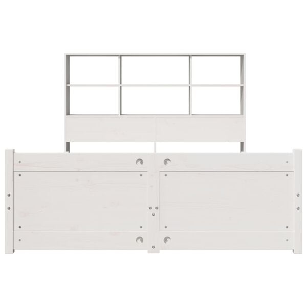 vidaXL Letto Libreria senza Materasso Bianco 140x190 cm Legno di Pino