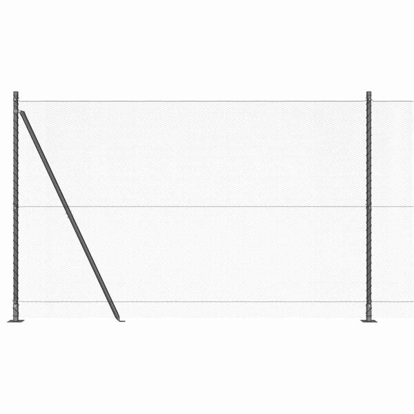 vidaXL Palo della recinzione Grigio 10 x 1,5 m (rete da 13 mm)
