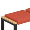 vidaXL Cuscino per panchina 4 pz corduroy Rosso Arancio