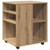 vidaXL Armadietto con Ruote Rovere Artigianale 60x53x72 cm Truciolato