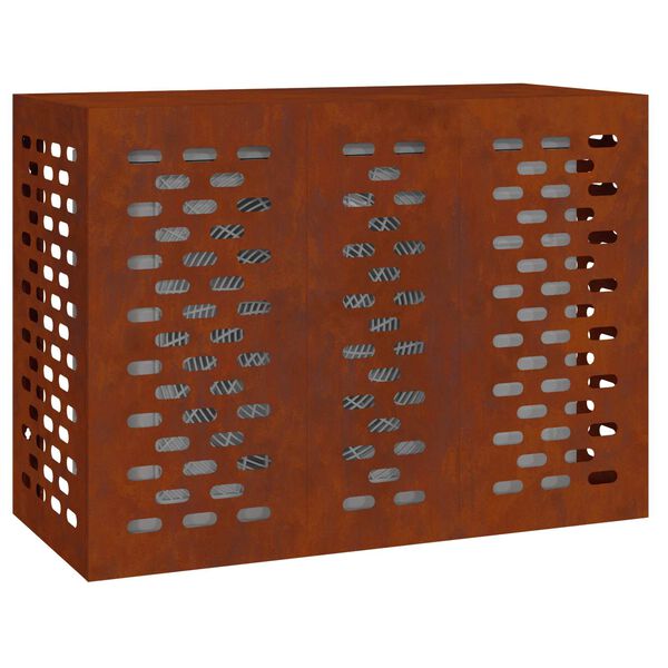 vidaXL Copertura per condizionatore d'aria Ruggine 110 x 50 x 80 cm