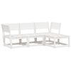 vidaXL Set Salotto da Giardino 4 pz Bianco in Legno Massello di Pino