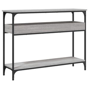 vidaXL Tavolo Consolle Ripiano Grigio Sonoma 100x29x75cm Multistrato