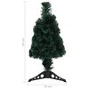 vidaXL Albero Natale Artificiale Sottile Supporto e LED 64 cm Fibra Ottica