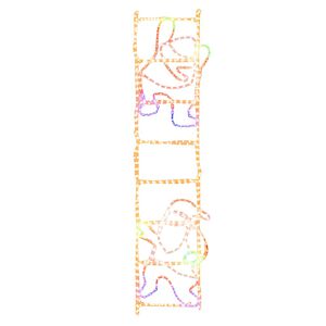 vidaXL Figura Pieghevole Babbo Natale su Scala con 552 LED 50x200 cm