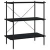 vidaXL Scaffale con 3 Mensole Nero 80x40x92 cm