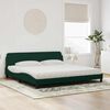 vidaXL Letto con Materasso Dover Verde Scuro 200x200 cm Velluto