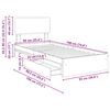 vidaXL Letto con Contenitore con testiera Rovere Sonoma 90 x 190 cm