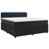vidaXL Letto box spring con materasso Nero 140 x 190 cm Velluto