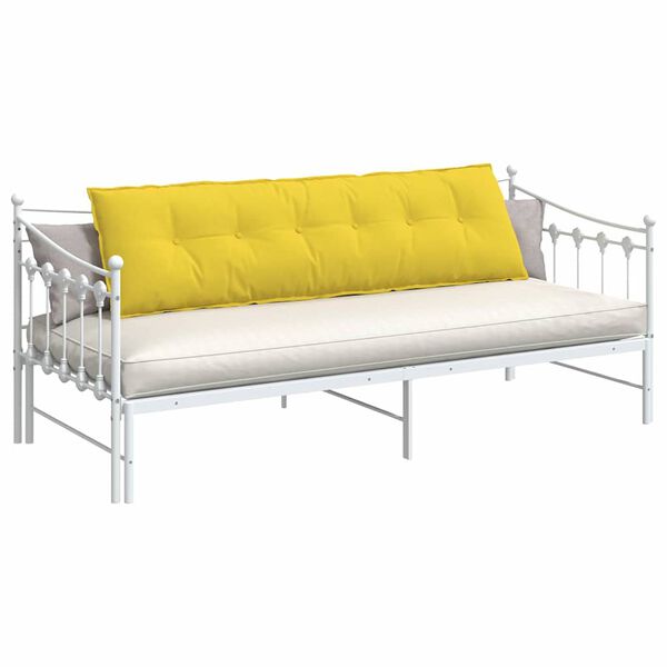 vidaXL Cuscino per Schiena Giallo Chiaro 180 x 19 x 50 cm Tessuto