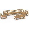 vidaXL Set Salotto da Giardino 10pz Marrone Ambra Legno Massello Pino