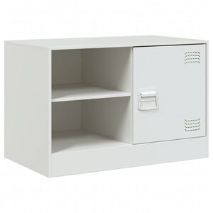 vidaXL Mobile Porta TV Bianco 67x39x44 cm in Acciaio