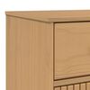 vidaXL Credenza OLDEN Marrone 114x43x73,5 cm in Legno Massello di Pino
