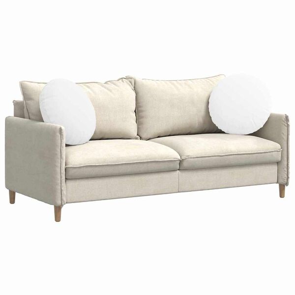 vidaXL Cuscini per Seduta 2 pcs Bianco Ø50 x 19 cm Tessuto