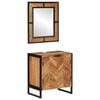 vidaXL Set Mobili da Bagno 2 pz in Ferro e Legno Massello di Acacia