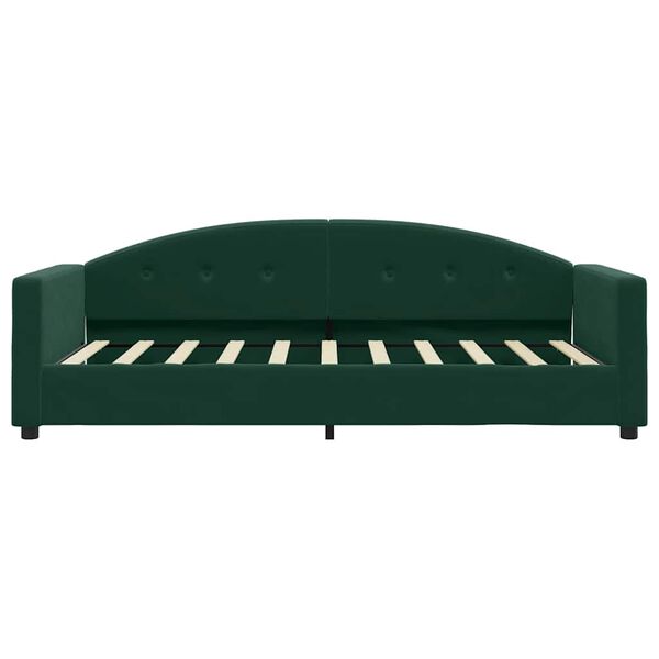 vidaXL Letto da Giorno Verde Scuro 80x200 cm in Velluto