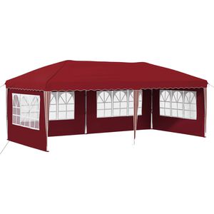 vidaXL Tenda per feste a pop-up 574 x 289 x 245 cm Borgogna