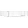 vidaXL Canile da Esterno in Acciaio Zincato 760x760x185 cm