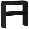 vidaXL Tavolo consolle Rovere Nero 80 x 30 x 80 cm