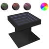 vidaXL Tavolino Salotto con LED Nero 50x50x45 cm Legno Multistrato