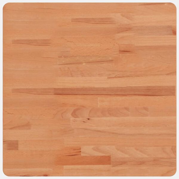 vidaXL Piano per Tavolo 50x50x2,5 cm Quadrato Legno Massello di Faggio