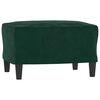 vidaXL Poggiapiedi Verde Scuro 60x50x41 cm in Velluto