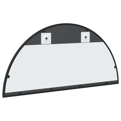 vidaXL Specchio da Parete Nero 80x40 cm Arco in Ferro