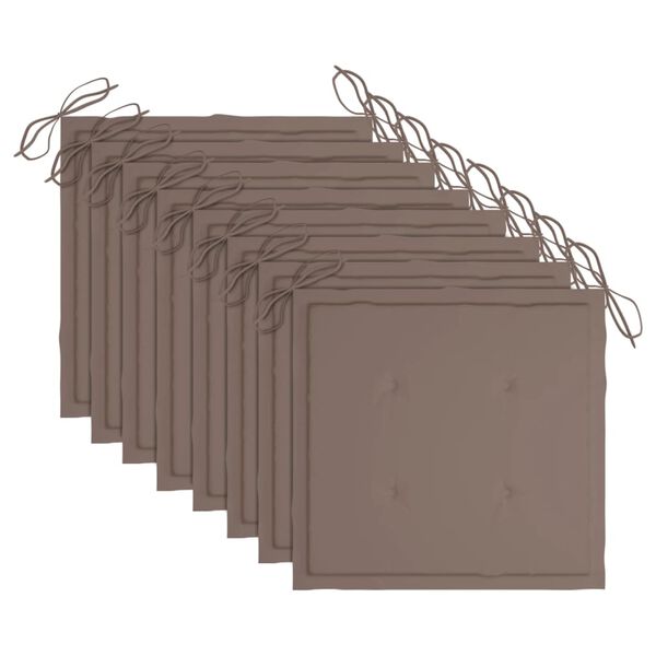 vidaXL Sedie da Pranzo da Esterni con Cuscini 8 pz Massello di Acacia