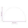 vidaXL Lastra in Vetro per Caminetto Semicircolare 1000x600 mm