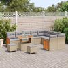 vidaXL Set Divano da Giardino con cuscino 12 pcs beige e grigio chiaro