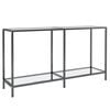 vidaXL Tavolo Consolle Trasparente 140x35x75,5 cm in Vetro Temperato
