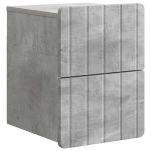 vidaXL Mobiletto da notte a muro Grigio Cemento 33 x 34,5 x 43 cm