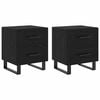 vidaXL Armadio da Notte 2 pz Rovere Nero 40 x 35 x 47,5 cm