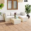 vidaXL Set Divani da Giardino su Pallet 5 pz con Cuscini Legno Abete