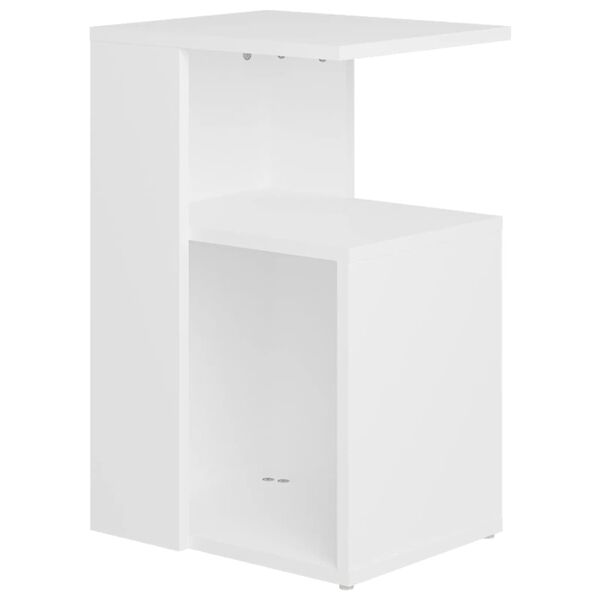 vidaXL Tavolino da Salotto Bianco 36x30x56 cm in Legno Multistrato