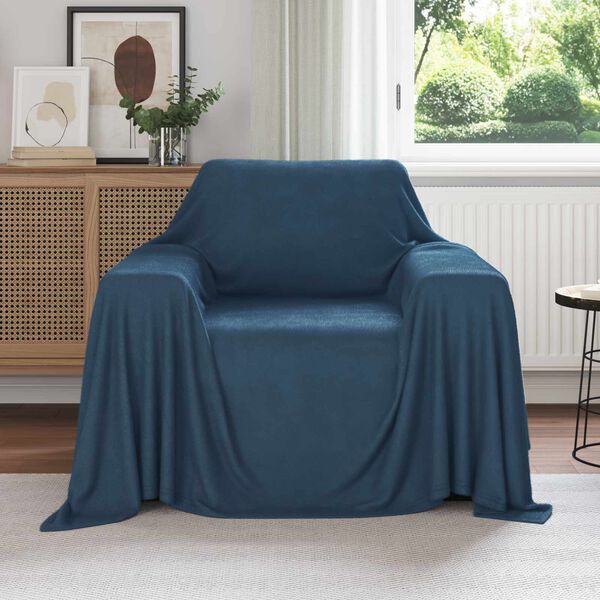 vidaXL Coperte da Pile 6 pcs Blu navy 210 x 140 cm Panno