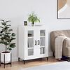 vidaXL Credenza 69,5x34x90 cm in Legno Multistrato Bianco Lucido