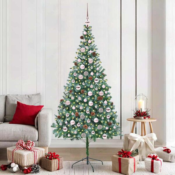 vidaXL Albero di Natale artificiale Verde 210 cm PVC e Acciaio