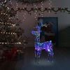 vidaXL Renne e Slitta Decorazione Natale 90 LED 60x16x100 cm Acrilico